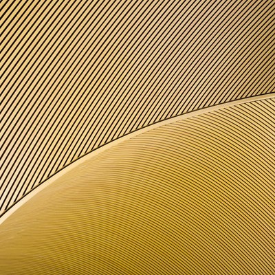 Elegant abstract pattern of curved gold lines creating a modern and sleek design.